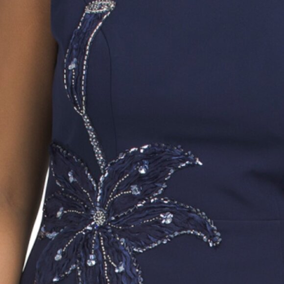 RENE BY RENE RUIZ 2pc Cape Gown With Beaded Applique - Picture 5 of 6